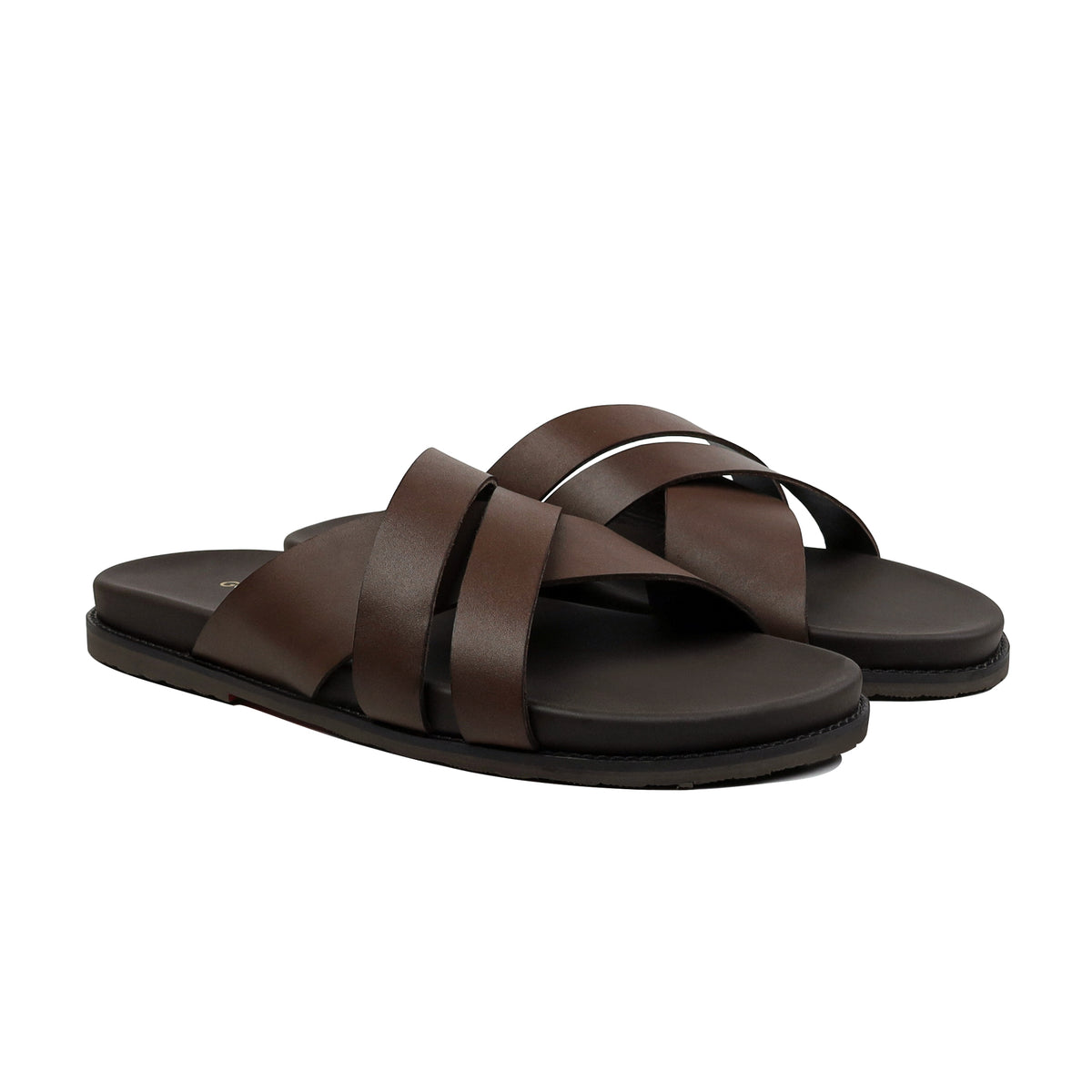 Vortex - Men's Brown Calf Leather Slipper