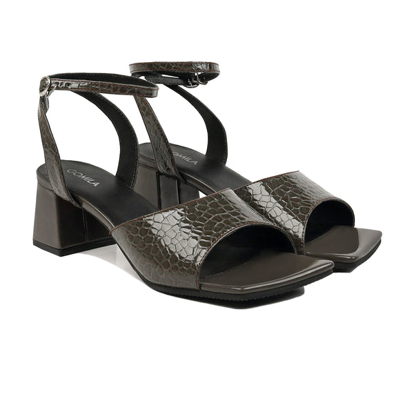 Glamstep - Women's Dark Grey Strapped Heel