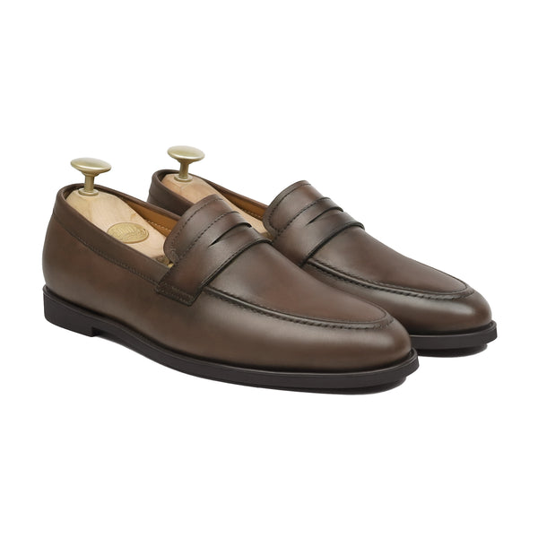 Alton - Men's Brown Patina Calf Leather Loafer