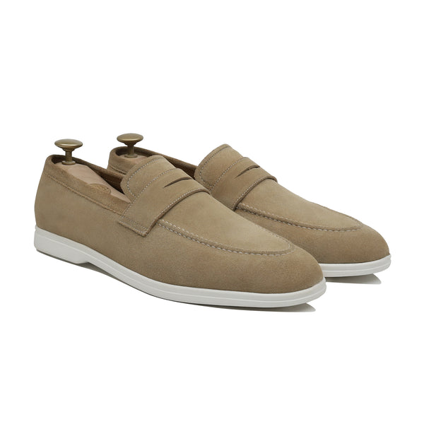 Harlow - Men's Camel Suede Loafer