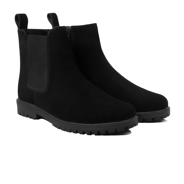 Gravemont - Men's Black Split Suede Chelsea Boot