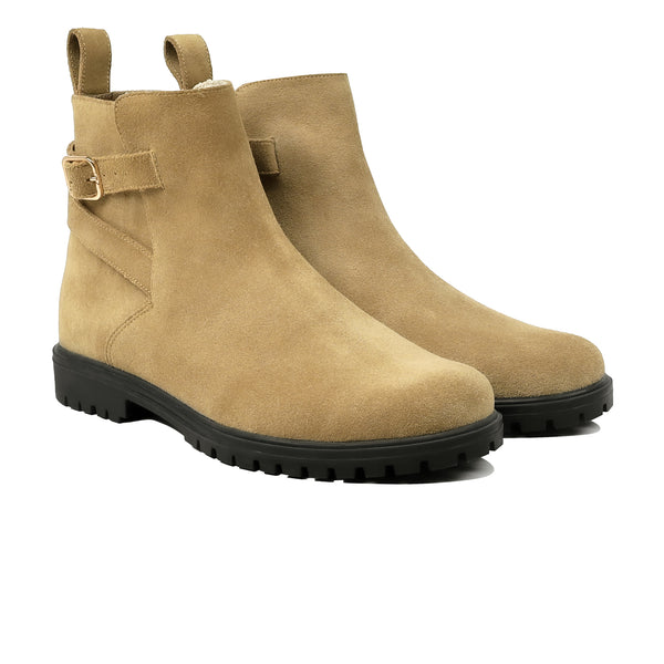 Belgravia - Men's Camel Split Suede Jodhpur Boot