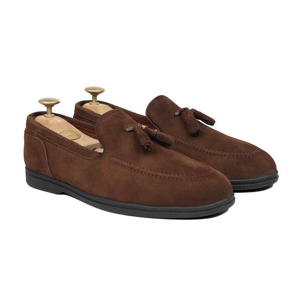 Walmer - Men's Dark Brown Suede Loafer