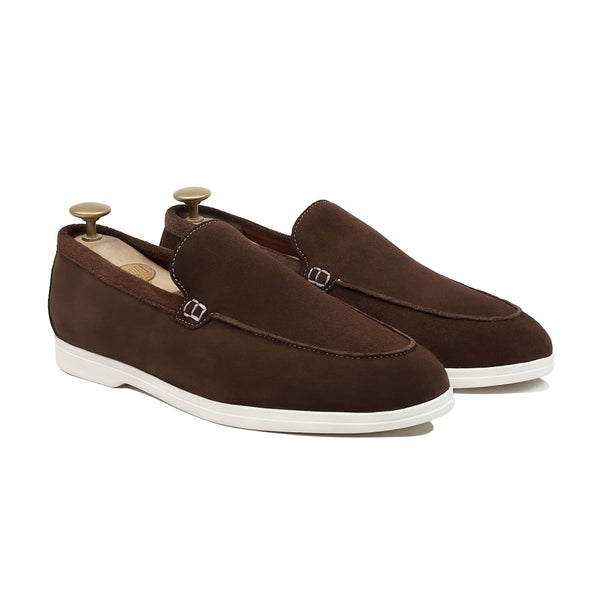 Crest - Men's Dark Brown Suede Loafer