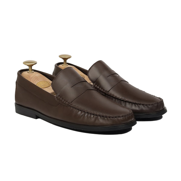 Velorio - Men's Dark Brown Calf Leather Loafer