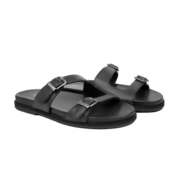 Mosher - Men's Black Calf Leather Slipper