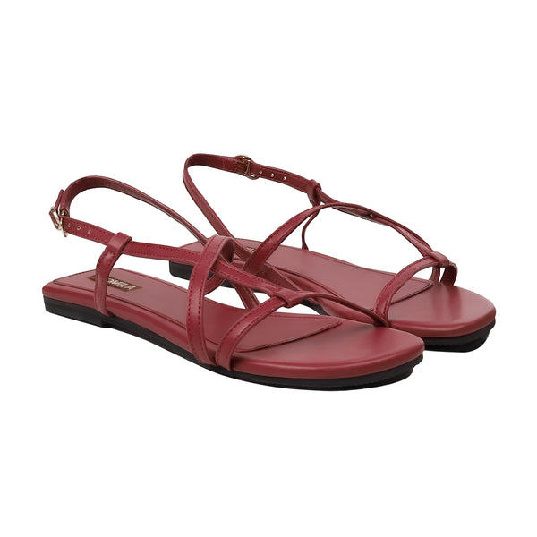 Aeris - Women's Oxblood Strapped Sandal
