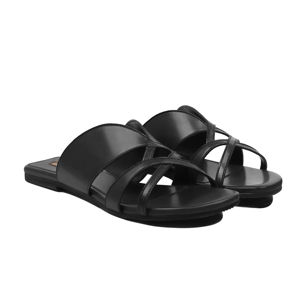 Lia - Women's Black Slipper