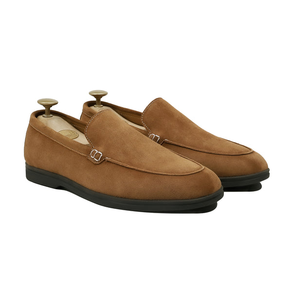 Cresty - Men's Cognac Split Seude Loafer