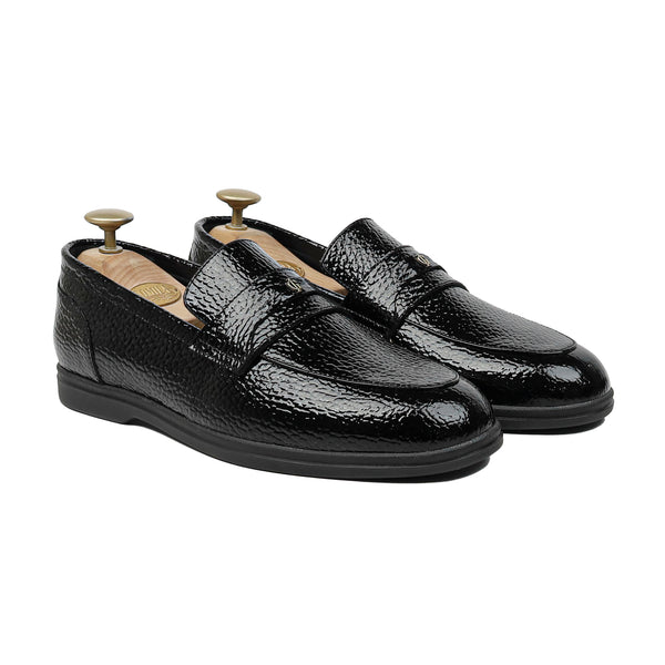 Mavix - Men's Black Patent Leather Loafer