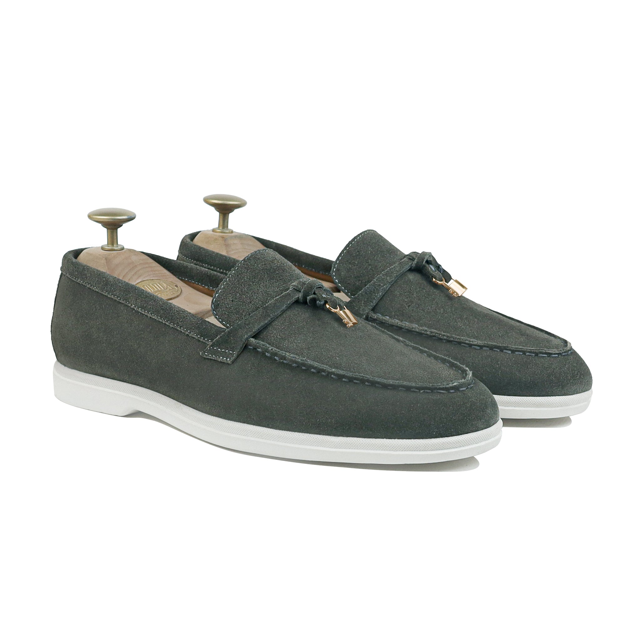 Auro - Men's Dark Grey Suede Loafer
