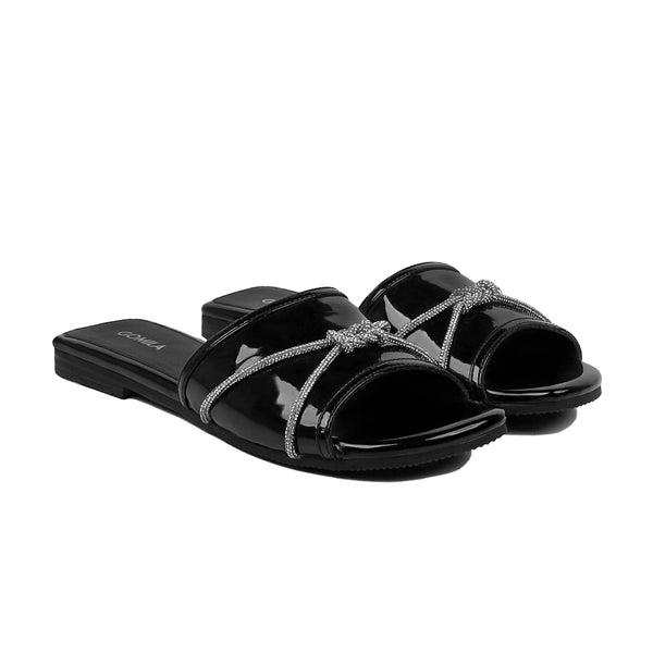 Avenza - Women's Black and Silver Slipper
