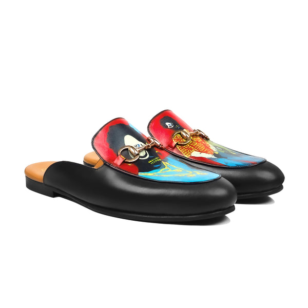 Lambeth - Men's Black Hand Painted Slipper
