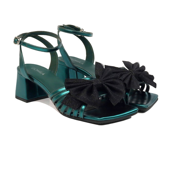 Elniva - Women's Teal Strapped Heel