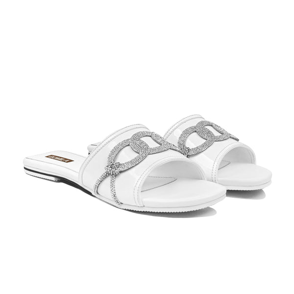 Bela - Women's White Slipper