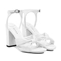 Liva - Women's  White Strapped Heel