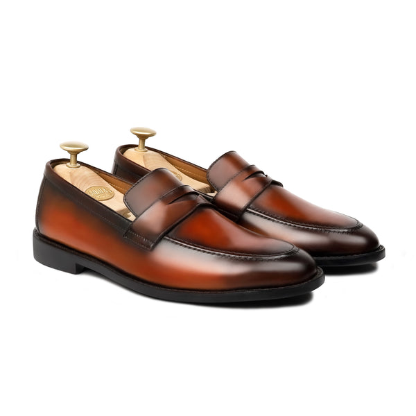 Bolt - Men's Burnished Tan Brown Calf Leather Loafer - Goodyear Welted