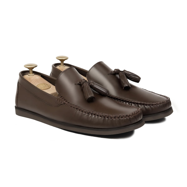 Grace - Men's Dark Brown Calf Leather Loafer