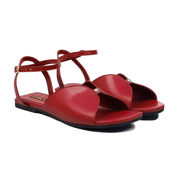 Luno - Women's Oxblood Strapped Sandal