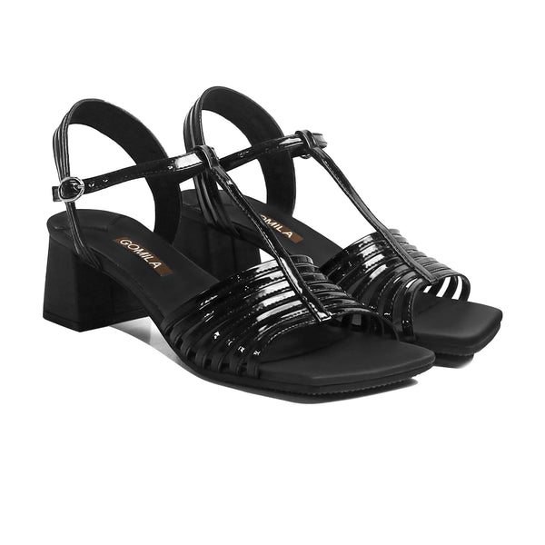Gracewalk - Women's Black Strapped Heel