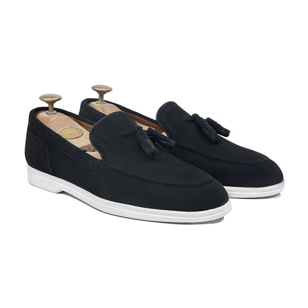 Walmer - Men's Dark Blue Suede Loafer