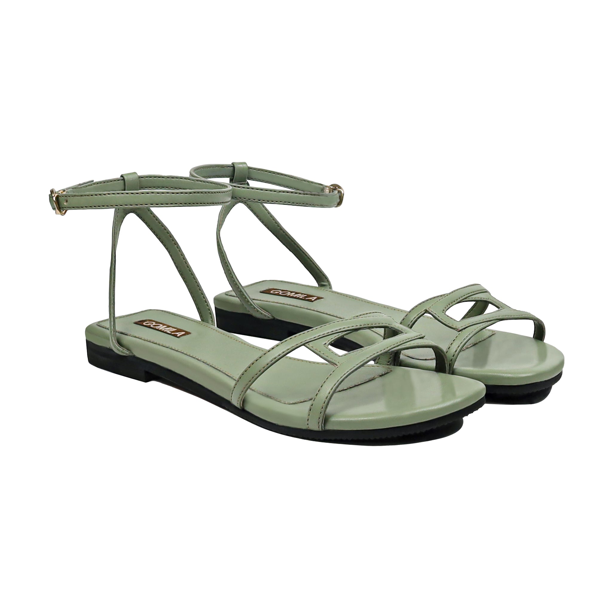 Aloura - Women's Light Green Strapped Sandal