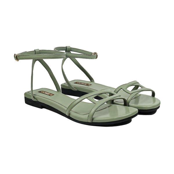 Aloura - Women's Light Green Strapped Sandal