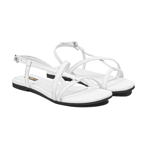 Noxie - Women's White Strapped Sandal