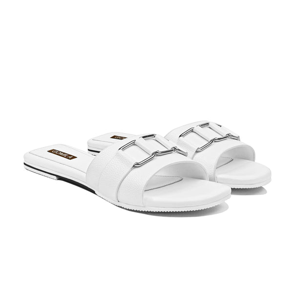Evia - Women's White Slipper