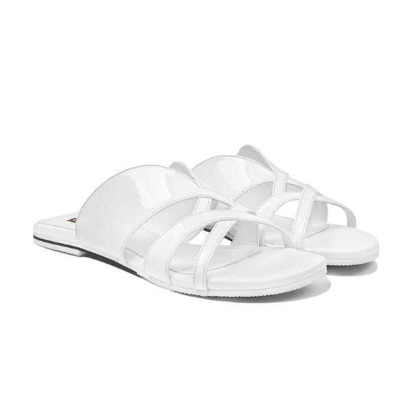 Julia - Women's White Slipper