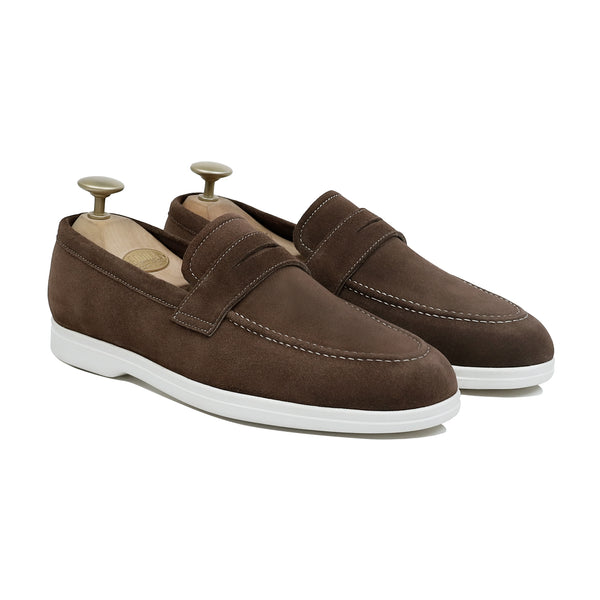 Harlow - Men's Dark Brown Suede Loafer
