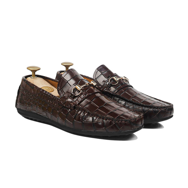 Eldon - Men's Brown Calf Leather Driver Shoe
