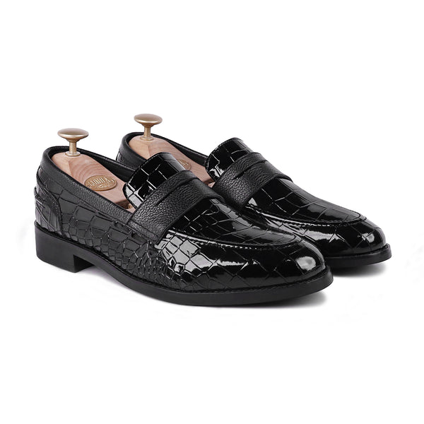 Askari - Men's Black Patent Leather Loafer