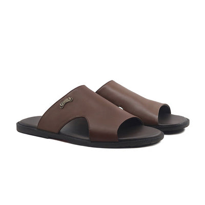 Crosby - Men's Dark Brown Calf Leather Slipper
