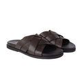 Leeroy - Men's Dark Brown Calf Leather Slipper
