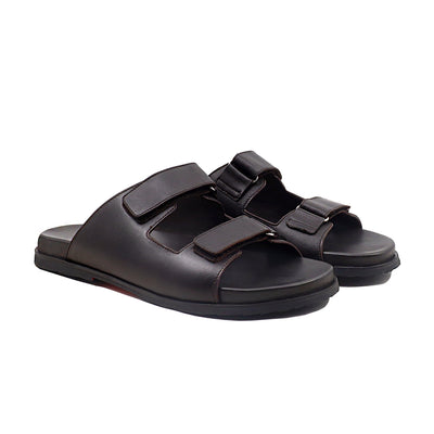 Narama - Men's Dark Brown Calf Leather Slipper