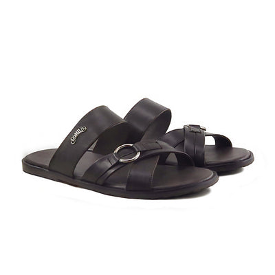 Kolax - Men's Dark Brown Calf Leather Slipper