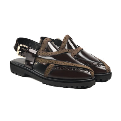 Musina - Dark Brown Box Leather Sandal