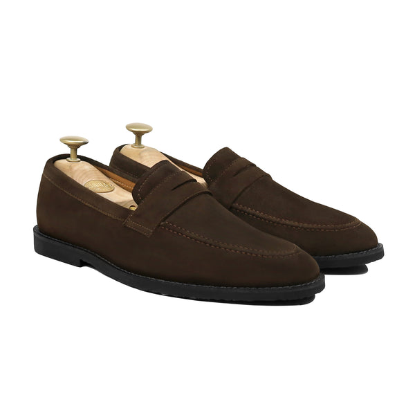 Flux - Men's Dark Brown Split Suede Loafer