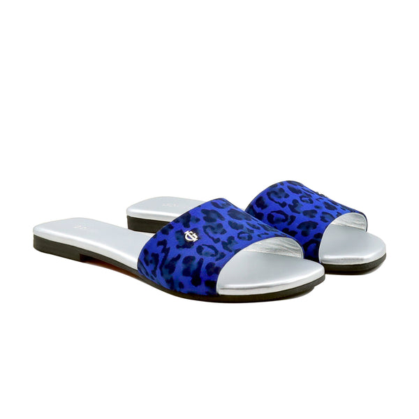 Abbie - Women's Blue and Black Slipper