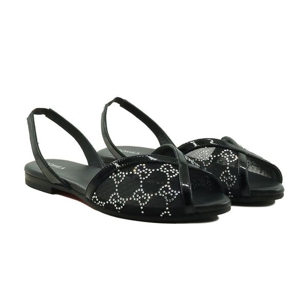 Halle - Women's Black and Silver Sandal