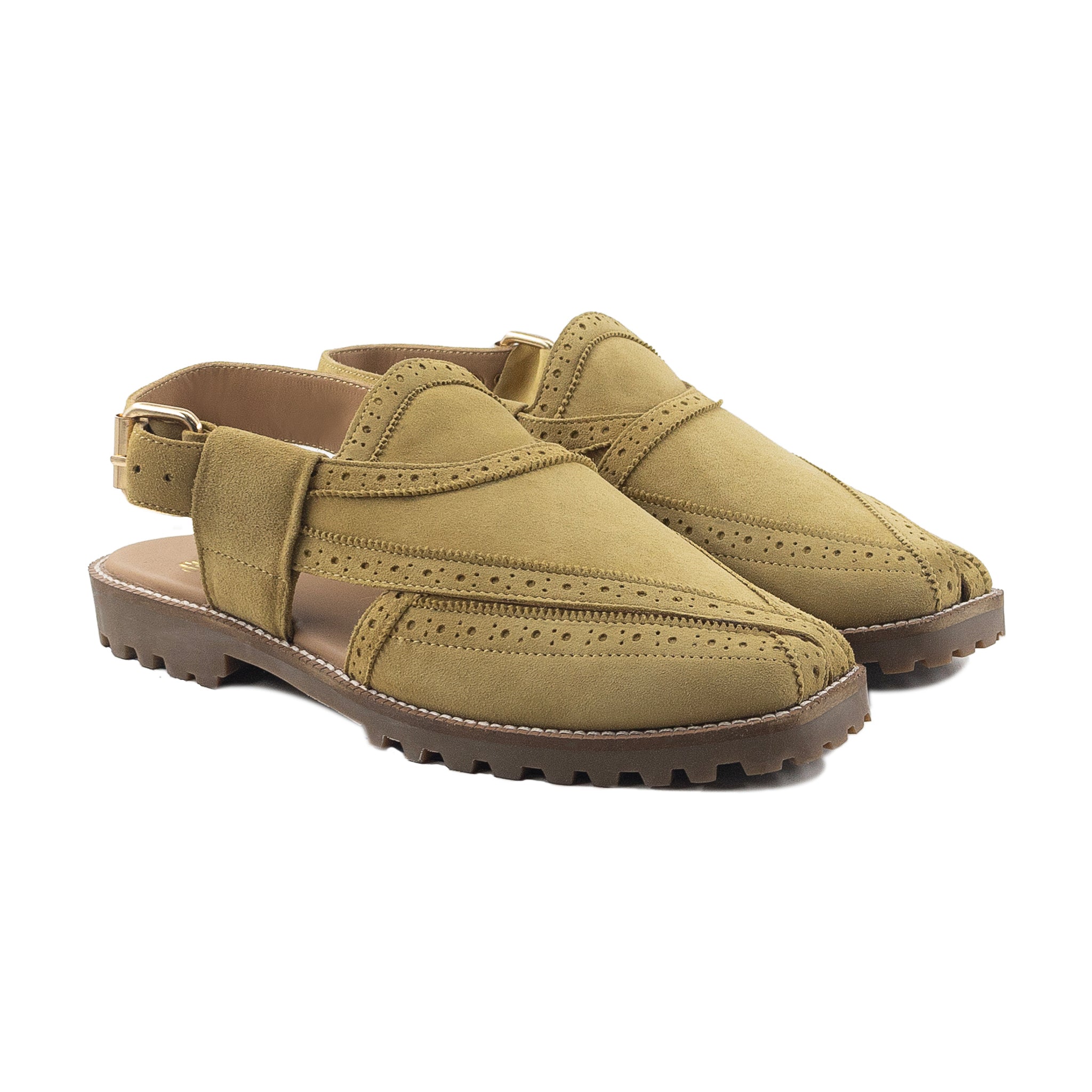 Marcel - Men's Tan Kid Suede Sandal