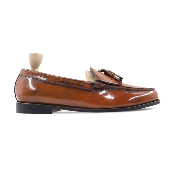 Manzo - Men's Tan Patent Leather Loafer