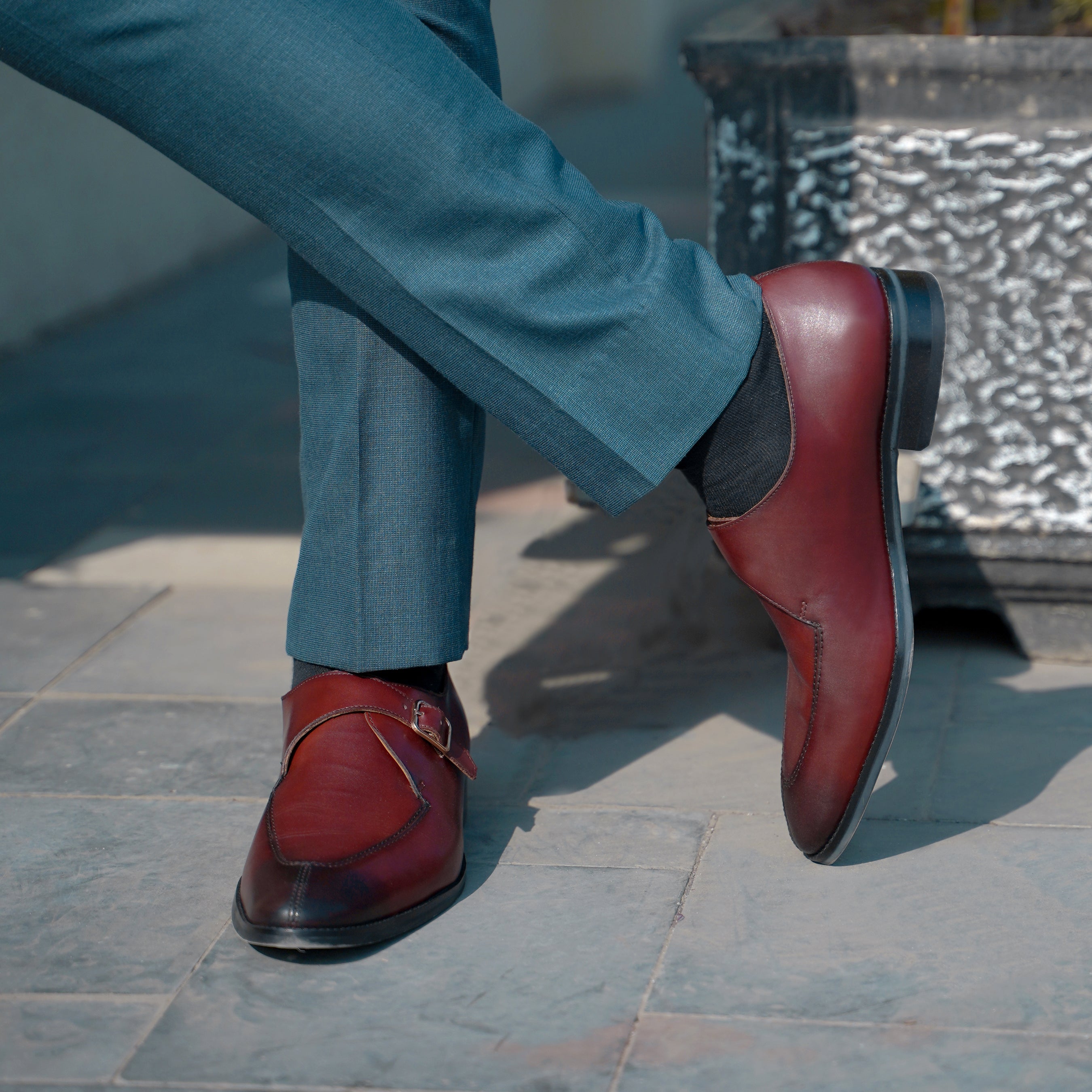 Tavistock - Men's Reddish Brown Calf leather Single Monkstrap