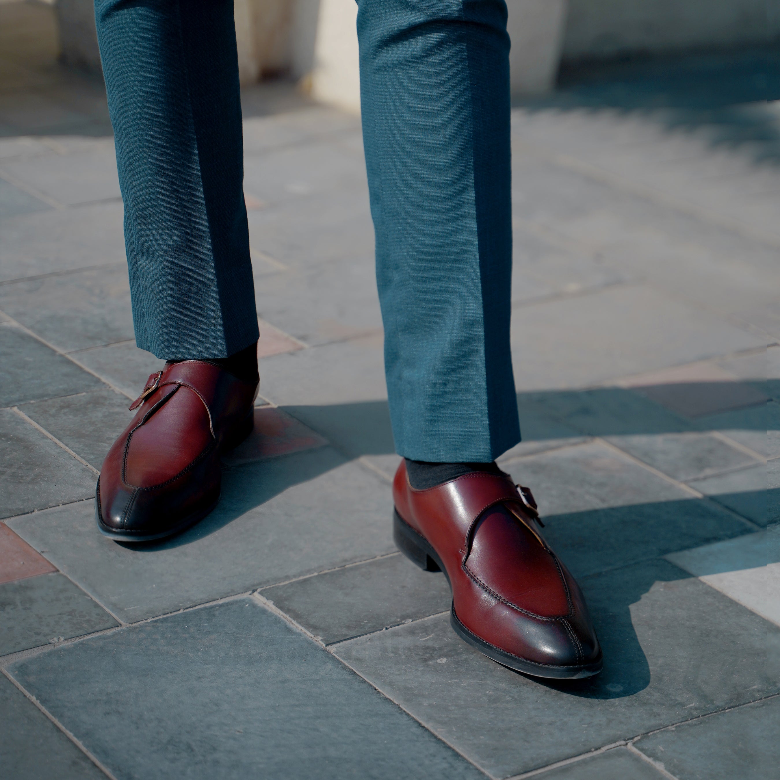 Tavistock - Men's Reddish Brown Calf leather Single Monkstrap