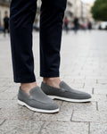 Crest - Men's Charcoal Grey Suede Loafer