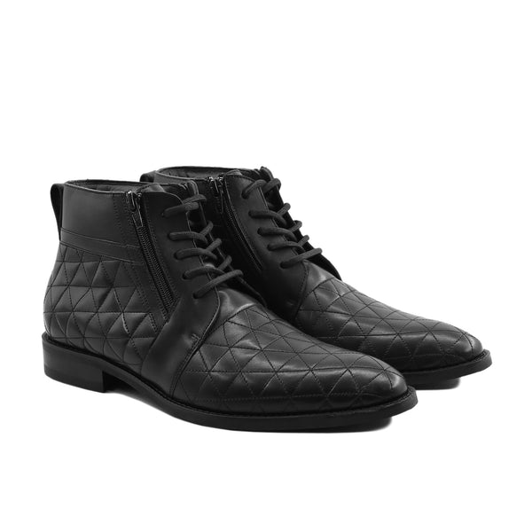 Menitsa - Men's  Black Calf Leather Boot