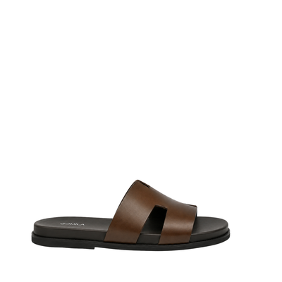 Fable - Men's Dark Brown Calf Leather Slipper