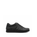 Glostrup - Men's Black Pebble Grain Leather Jogger