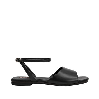 Euna - Women's Black Strapped Sandal
